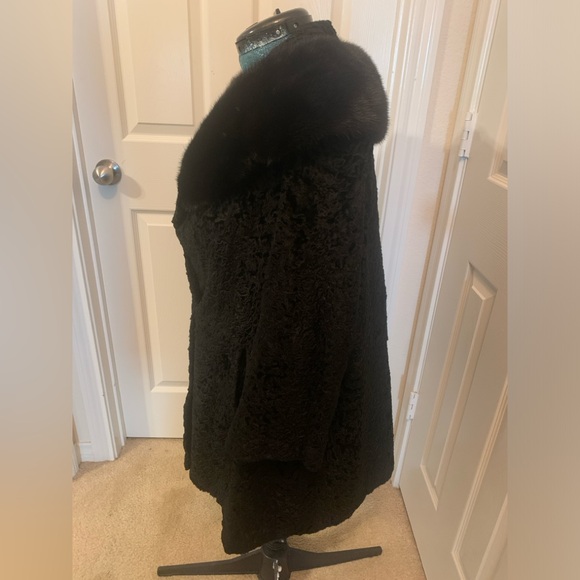 Vintage Mob Wife Persian Lamb Shearling with fur collar - Picture 3 of 6